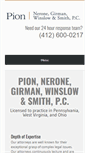 Mobile Screenshot of pionlaw.com